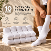 Kelvo Bamboo Socks 10-Pack — White